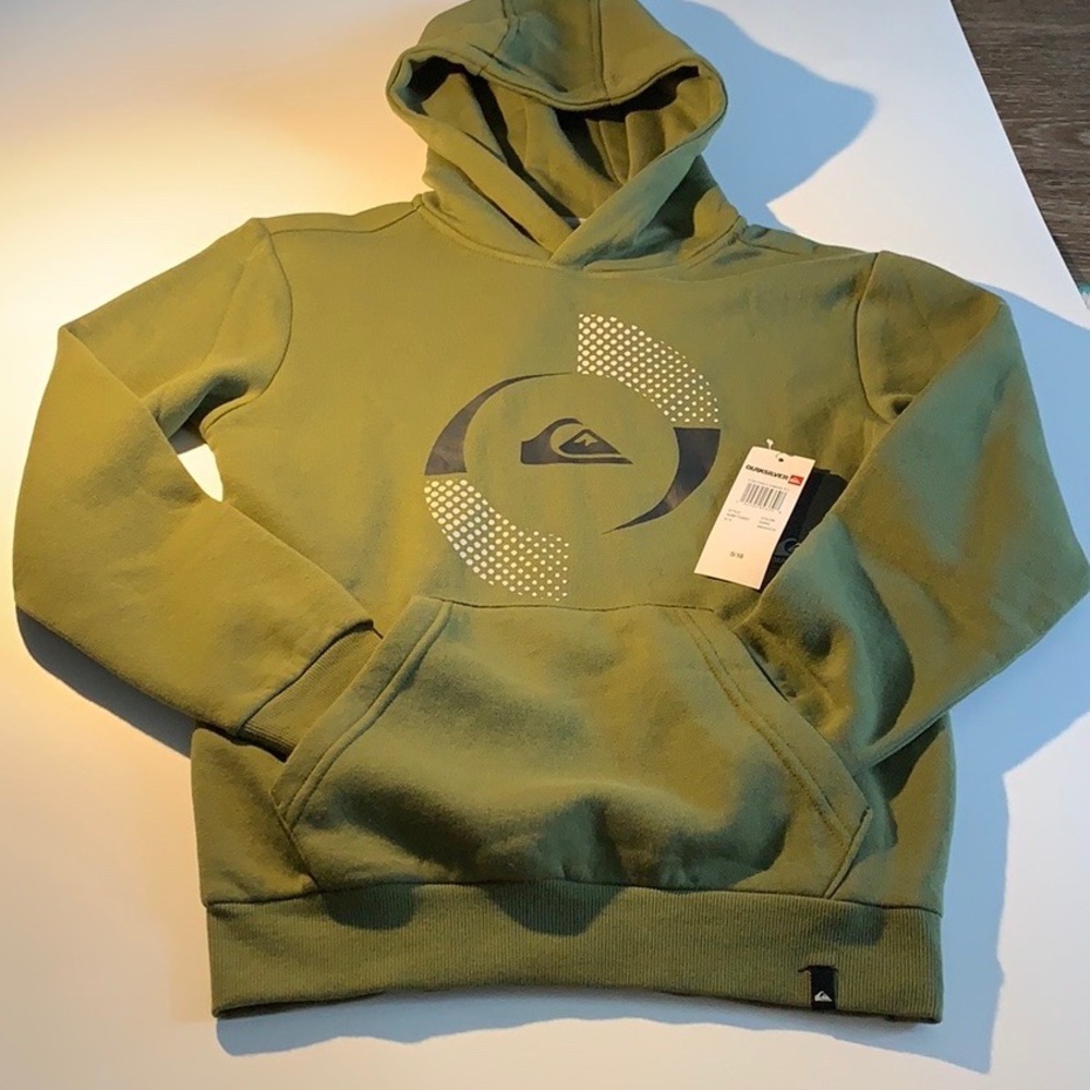 Boys Army Green Quiksilver hoodie S